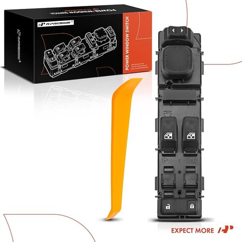 A-Premium - مفتاح نافذة رئيسي للطاقة بجانب السائق - متوافق مع سيارات Chevy، GMC - 2003-2007 - Silverado Sierra 1500 2500 3500 HD Classic - استبدال # 15883318، 15181222 in Saudi Arabia