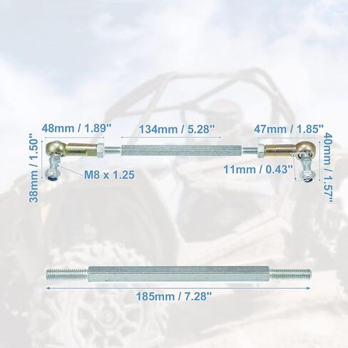 X AUTOHAUX M8 80mm Steering Tie Rod Ball Joint for 50cc 70cc 90cc 110cc 125cc 150cc 200cc 250cc ATV Four Wheeler Quad Steering Suspension in Saudi Arabia