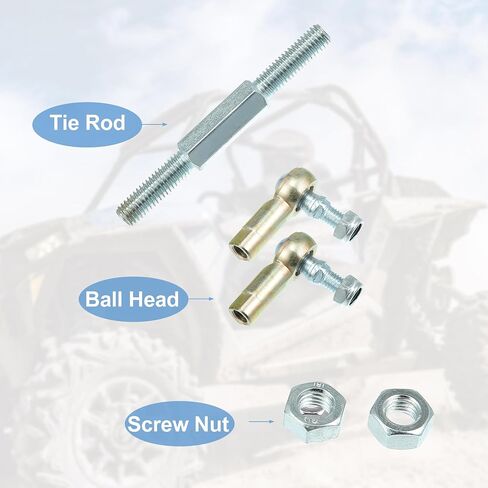 X AUTOHAUX M8 80mm Steering Tie Rod Ball Joint for 50cc 70cc 90cc 110cc 125cc 150cc 200cc 250cc ATV Four Wheeler Quad Steering Suspension in Saudi Arabia