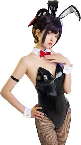 haikyuu Haiyuu Women Halloween Bunny Cosplay Costume Black Bunny Bodysuit in Saudi Arabia