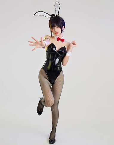 haikyuu Haiyuu Women Halloween Bunny Cosplay Costume Black Bunny Bodysuit in Saudi Arabia
