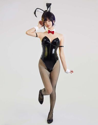 haikyuu Haiyuu Women Halloween Bunny Cosplay Costume Black Bunny Bodysuit in Saudi Arabia