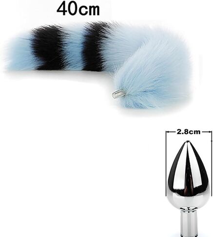 Faux Fur Fox Costume Accessories Animal Cat Long Tail Set Butt Plugs Necklace Choker Nipple Clamp Body Jewelry Furry Ear Headband Mouth Gag Ball Buttpulg Sex Animal Cosplay Costume in Saudi Arabia