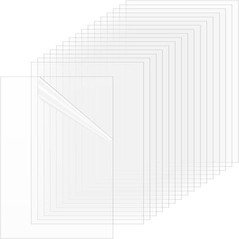 AHANDMAKER 30Pcs Clear Flexible Plastic Sheet, 5" x 7" Plastic Board with Protective Paper for Craft, Modeling Projects, Picture Frames, Paintings, DIY Display Projects in Saudi Arabia