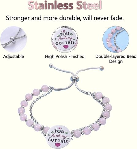 Inspirational Bracelet for Women Adjustable Double Layer Charm Bracalet for Birthday Christmas Holy Communion Gifts Girls Mother Grandmother Engraving BELIEVE IN YOU LIKE I DO… in Saudi Arabia