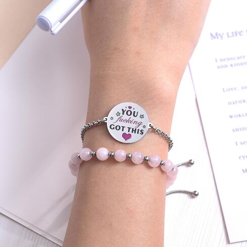 Inspirational Bracelet for Women Adjustable Double Layer Charm Bracalet for Birthday Christmas Holy Communion Gifts Girls Mother Grandmother Engraving BELIEVE IN YOU LIKE I DO… in Saudi Arabia