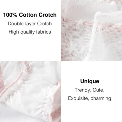 ملابس داخلية نسائية من الدانتيل، سراويل داخلية قطنية مثيرة بيكيني بطباعة نجمة لامعة، 6 قطع in Kuwait