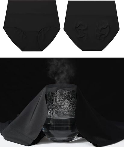 LEVAO 3 عبوات ملابس داخلية للنساء عالية الخصر بدون خياطة ملابس داخلية بيكيني للسيدات تغطية كاملة S-XXL in Kuwait