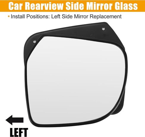 X AUTOHAUX Car Left Side Rearview Heated Mirror Glass with Backing Plate for Nissan Micra K13 2014 No.963661HB0B in Saudi Arabia