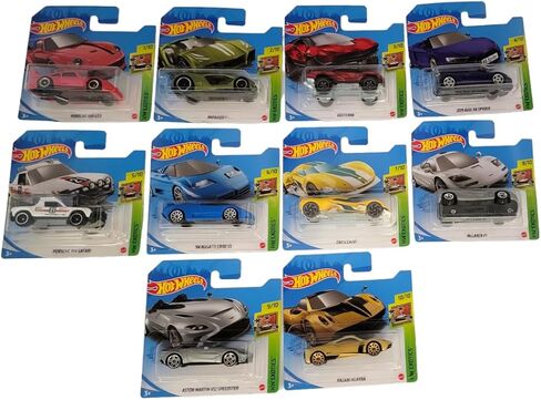 Hot Wheels 2021 Exotics Complete Set of 10 Diecast Vehicles 1/10 thru 10/10 (Short Card Version) in Saudi Arabia