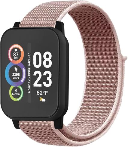 BlackPro متوافق مع iTech Fusion 2 / iTech Fusion 2R Watch Bands، تصميم بخطاف وحلقة من النايلون، مسامي وقابل للتعديل مع دبابيس سريعة الفك in Kuwait