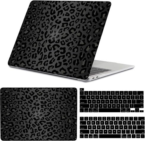متوافق مع حافظة MacBook pro مقاس 13 بوصة، 2020 2019 2018 2017 2016 (A2338 M1/A2159/A2251/A2289/A1989/A1706) مع معرف اللمس وحزمة من واقيات لوحة المفاتيح، غطاء صلب للكمبيوتر المحمول (بقرة بنية) in Kuwait