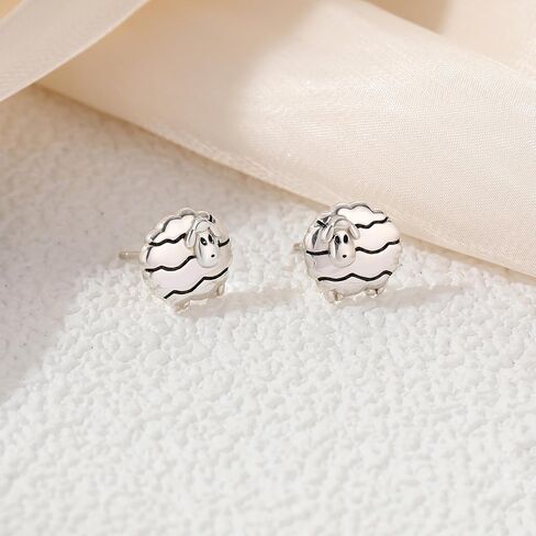 Hypoallergenic Sloth/Unicorn/Cat/Cross Stud Earrings for Women 925 Sterling Silver Colorful Animal Heart Earring Studs for Sensitive Ears, Birthday Jewelry Gifts for in Saudi Arabia