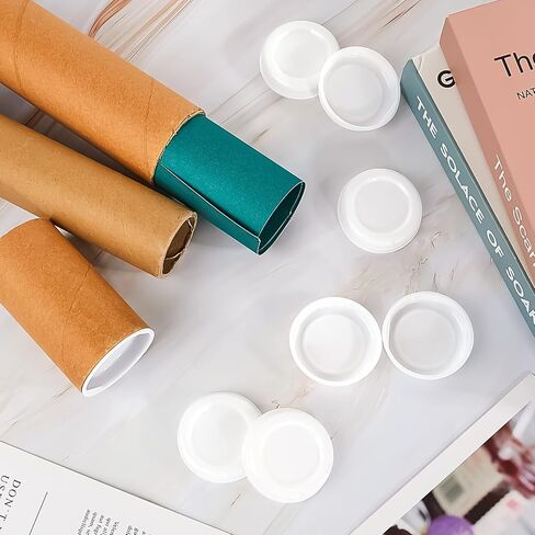 100 Pieces Mailing Tubes Plastic End Caps Cardboard Shipping Tube End Caps Plastic White End Caps for Mailing Tubes, Round (2 Inch) in Saudi Arabia