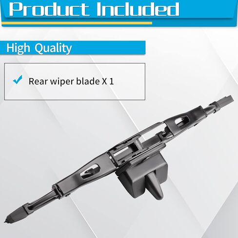 شفرة ممسحة خلفية، بديلة لسيارة Toyota FJ Cruiser 2007-2017 - استبدال مجموعة ممسحة الزجاج الأمامي الخلفية من ZOFFI - نافذة تنظيف من المطاط الطبيعي لجميع المواسم in Kuwait
