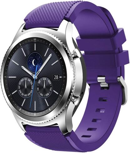 Rugged Silicone Bands for Samsung Galaxy Watch 6/5/4 Band 40mm 44mm/Galaxy Watch 5 Pro 45mm/Galaxy Watch 6/4 Classic 47mm 43mm 46mm 42mm/Galaxy Watch 3 41mm/Active 2/Active,20mm Sport Strap Men Women in Saudi Arabia