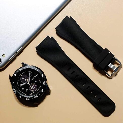 Rugged Silicone Bands for Samsung Galaxy Watch 6/5/4 Band 40mm 44mm/Galaxy Watch 5 Pro 45mm/Galaxy Watch 6/4 Classic 47mm 43mm 46mm 42mm/Galaxy Watch 3 41mm/Active 2/Active,20mm Sport Strap Men Women in Saudi Arabia