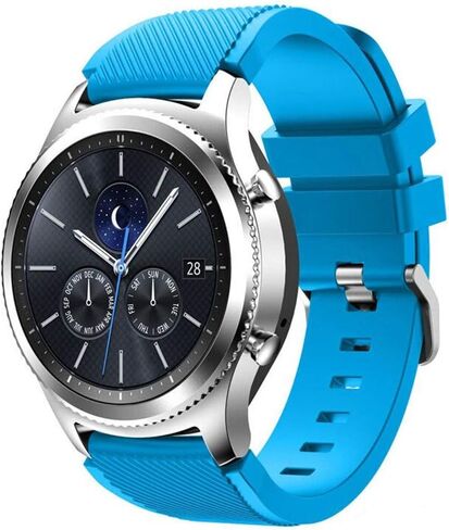 Rugged Silicone Bands for Samsung Galaxy Watch 6/5/4 Band 40mm 44mm/Galaxy Watch 5 Pro 45mm/Galaxy Watch 6/4 Classic 47mm 43mm 46mm 42mm/Galaxy Watch 3 41mm/Active 2/Active,20mm Sport Strap Men Women in Saudi Arabia