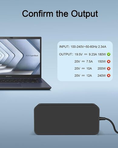 180W AC Charger for ASUS ROG G75VW G75VX G751JM G750JW G750JM G750JS G752VL G752VT GL502VT FX502VM FX702VM Gaming Laptop ADP-180MB F FA180PM111 Power Adapter (5.5 * 2.5mm) in Saudi Arabia