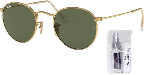 نظارات شمسية مستديرة من Ray-Ban RB3447N للرجال + حزمة مع مجموعة نظارات مجانية من Designer iWear in Saudi Arabia