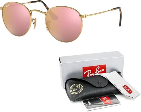 نظارات شمسية مستديرة من Ray-Ban RB3447N للرجال + حزمة مع مجموعة نظارات مجانية من Designer iWear in Kuwait