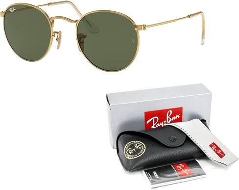 نظارات شمسية مستديرة من Ray-Ban RB3447N للرجال + حزمة مع مجموعة نظارات مجانية من Designer iWear in Saudi Arabia