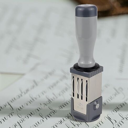 Date Stamp Portable Number Stamp Office Small Date Stamp Round Plastic Time Date Stamp Year Month Day Stamp Handheld Business Stamp File Accessories,21MM in Saudi Arabia