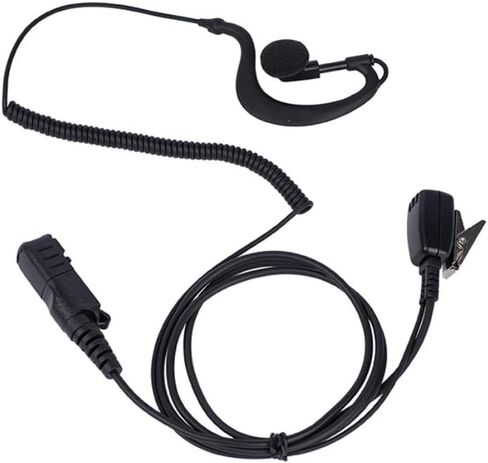 Xpr3500e Earpiece Headset with Mic PTT for Motorola Xpr3300e Xpr3500 Walkie Talkie 5 Pack 2 Way Radio G Shape Black in Saudi Arabia
