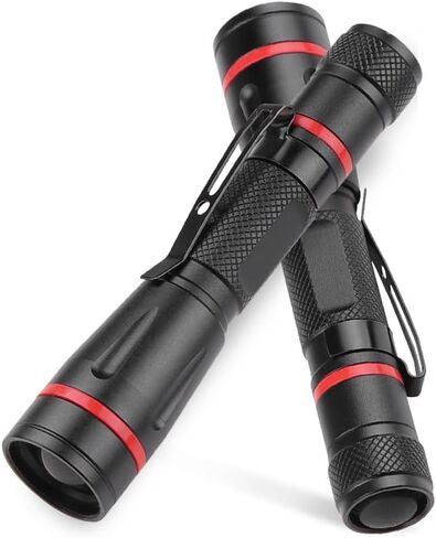 مصابيح LED للتخييم الصغيرة، 3 عبوات، تركيز قابل للتعديل، مصباح يدوي عالي اللومن مقاوم للماء، شعاع قابل للتكبير - قوي ومشرق للاستخدام في الهواء الطلق in Kuwait