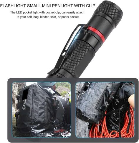 مصابيح LED للتخييم الصغيرة، 3 عبوات، تركيز قابل للتعديل، مصباح يدوي عالي اللومن مقاوم للماء، شعاع قابل للتكبير - قوي ومشرق للاستخدام في الهواء الطلق in Kuwait