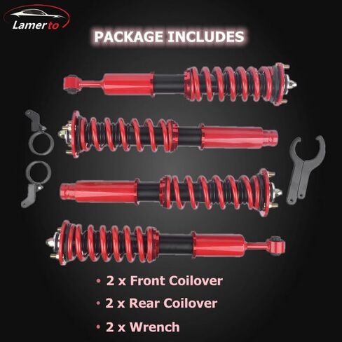 Coilovers Suspension Struts Adjustable Height Coilover Struts Spring Shocks Full Set Kits Replacement for Acura TSX 2004-2008, Honda Accord 2003-2007 in Saudi Arabia