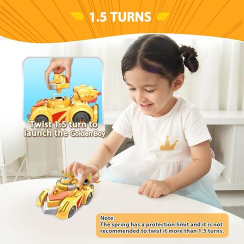 Super Wings Race Car Toys, 5 in Jett Spinning Tops and Race Car Toys for Kids, 2-in-1 Mode Vehicle Toys Cars for 3 4 5 6 7 8 Year Old Boys in Kuwait