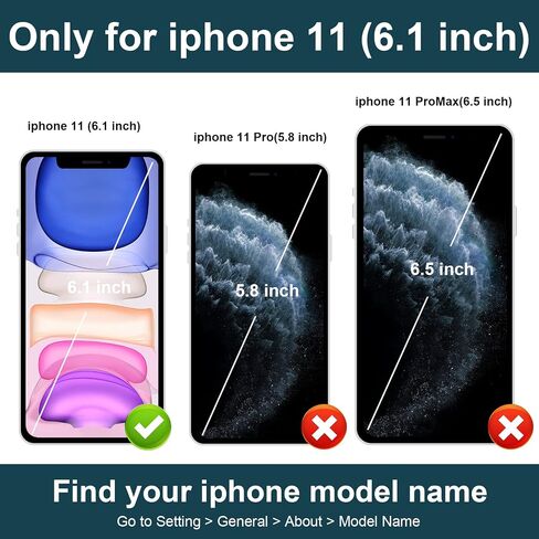 Folosu for iPhone 11 Wallet Case with Card Holder, Leather 4 Card Slots Case, 360°Rotation Ring Holder Kickstand, RFID Blocking Double Magnetic Clasp Protective Durable Cover 6.1 Inch Black in Saudi Arabia