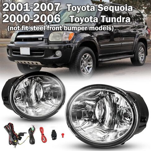 Fog Lights Lamps Assembly fit for Toyota Sequoia 2001-2007 Tundra 2000-2006 Driver Passenger Replacement,CBUS30-0076-09 in Saudi Arabia