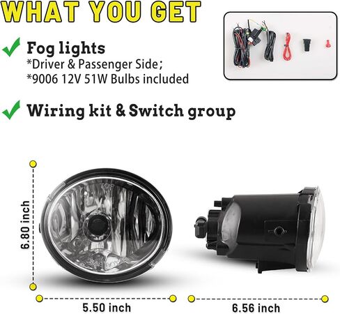 Fog Lights Lamps Assembly fit for Toyota Sequoia 2001-2007 Tundra 2000-2006 Driver Passenger Replacement,CBUS30-0076-09 in Saudi Arabia