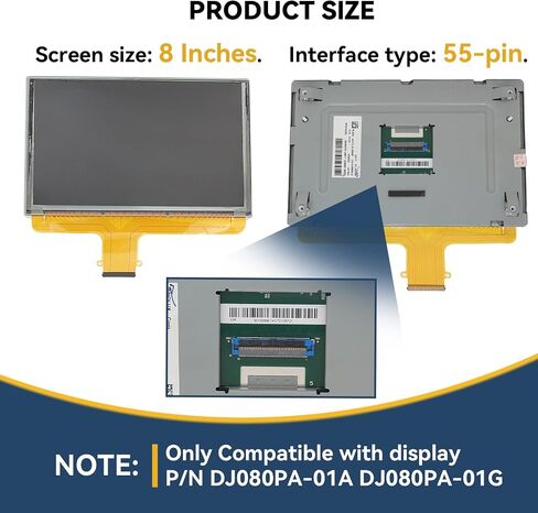 8' 55 Pin LCD Touch Screen Compatible with 2015-2018 Yukon Suburban Tahoe Chevy Colorado GMC Canyon Sierra Chevrolet Silverado DJ080PA-01A DJ080PA-01G in Saudi Arabia
