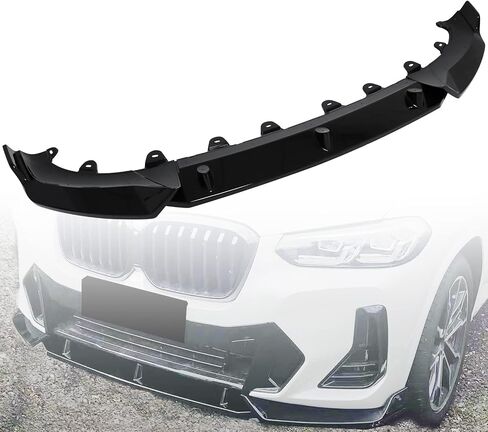 MotorFansClub 3 قطعة مصد الشفة الأمامي مناسب لسيارة BMW X3 G01 M حزمة 2022 2023 حماية مقسم سبويلر أسود in Saudi Arabia
