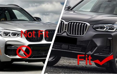MotorFansClub 3 قطعة مصد الشفة الأمامي مناسب لسيارة BMW X3 G01 M حزمة 2022 2023 حماية مقسم سبويلر أسود in Saudi Arabia