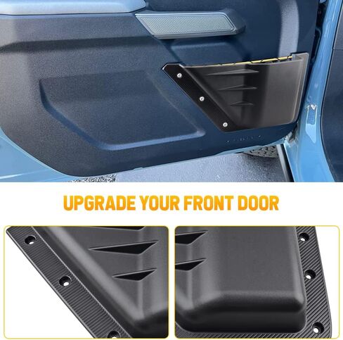 جيوب تخزين بالباب الأمامي، حامل أكواب للباب الأمامي لملحقات Ford Bronco، ملحقات توسيع التخزين الداخلي المتوافقة مع Ford Bronco 6 Gen 2021 2022 (ليس للرياضة) in Kuwait