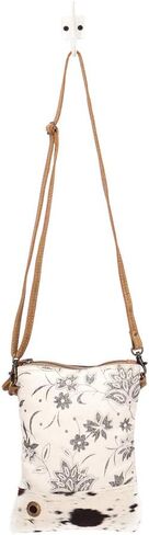 Myra Bag Bloom Bleach Upcycled Canvas & Cowhide Small Crossbody Bag S-1501 in Kuwait