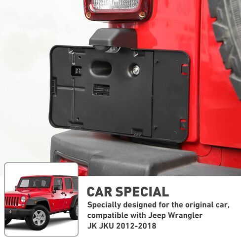 Voodonala for Jeep Wrangler JK JKU Front Plate License Bracket Front License Hanging Kits Compatible with Jeep Wrangler JK JKU 2012-2018 in Saudi Arabia