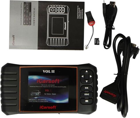 أداة الماسح الضوئي للأنظمة المتعددة من iCarsoft فولفو/SAAB OBD-II، إعادة ضبط زيت المحرك SRS ABS، الإصدار الجديد EPB i906-II in Kuwait