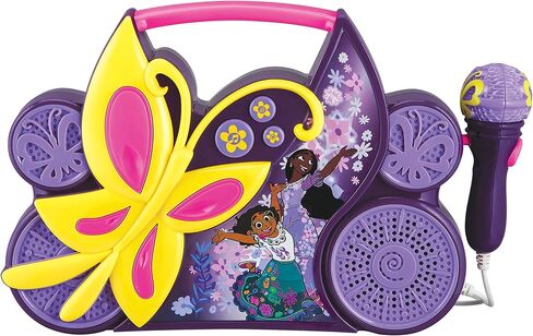 eKids Disney Encanto Sing Along Boom Box Speaker with Microphone for Fans of Disney Toys, Kids Karaoke Machine with Built in Music in Saudi Arabia