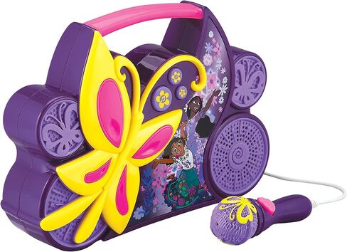 eKids Disney Encanto Sing Along Boom Box Speaker with Microphone for Fans of Disney Toys, Kids Karaoke Machine with Built in Music in Saudi Arabia