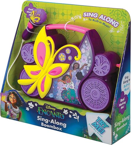 eKids Disney Encanto Sing Along Boom Box Speaker with Microphone for Fans of Disney Toys, Kids Karaoke Machine with Built in Music in Saudi Arabia
