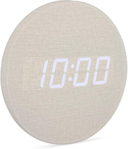 Minimalist LED Digital Wall Clock – USB Powered | Metallic Blue Style | 12/24 Hour, Night Mode, Silent Clock | Room Decor for Kitchen, Living Room, Bedroom, Classroom, Office (9 in) in Saudi Arabia
