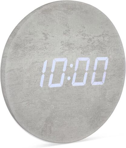 Minimalist LED Digital Wall Clock – USB Powered | Metallic Blue Style | 12/24 Hour, Night Mode, Silent Clock | Room Decor for Kitchen, Living Room, Bedroom, Classroom, Office (9 in) in Saudi Arabia