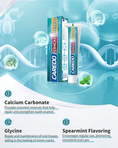 Healing Teeth Crack Toothpaste, The ONLY Toothpaste Repairing Cracked Teeth Enamel Cracks, Cure Tooth Sensitivity, Remove Pigment in Crack 100g 2 Counts As Mother's day Gift in Saudi Arabia