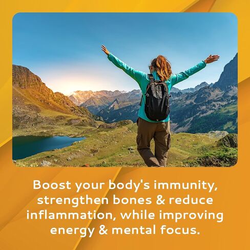 CALMOUR Vitamin D3 Strips 10 Pack| 2000 IU Oral Dissolvable D3 Vitamin Strips | Peppermint Flavor Melts on Your Tongue in 30 Seconds | Boost Immunity & Enhance Mental Focus with Vitamin D3 2000 in Saudi Arabia