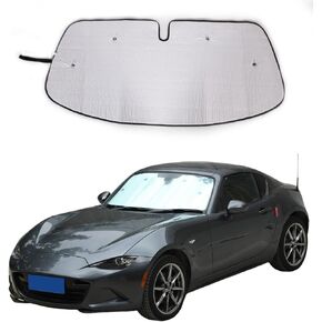 Car Windshield Sunshade for Mazda MX-5 NC 2009-2015 Foldable Sun Shield Reflective Polyester Sun Visor Cover Block Heat and Sun Protection, UV Rays Sun Visor Protector Accessories